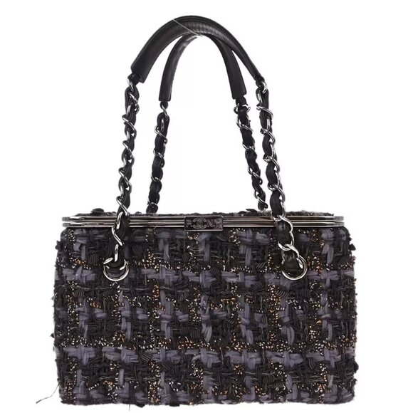 Chanel Gray Tweed Vanity Handbag Box - Picture 1 of 11